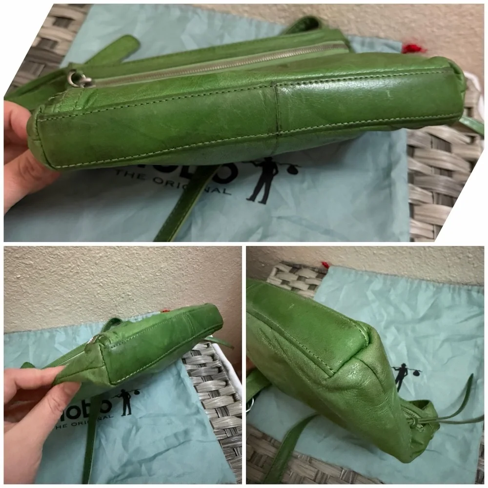 HOBO The Original Green Leather Crossbody Bag - Picture 14 of 16